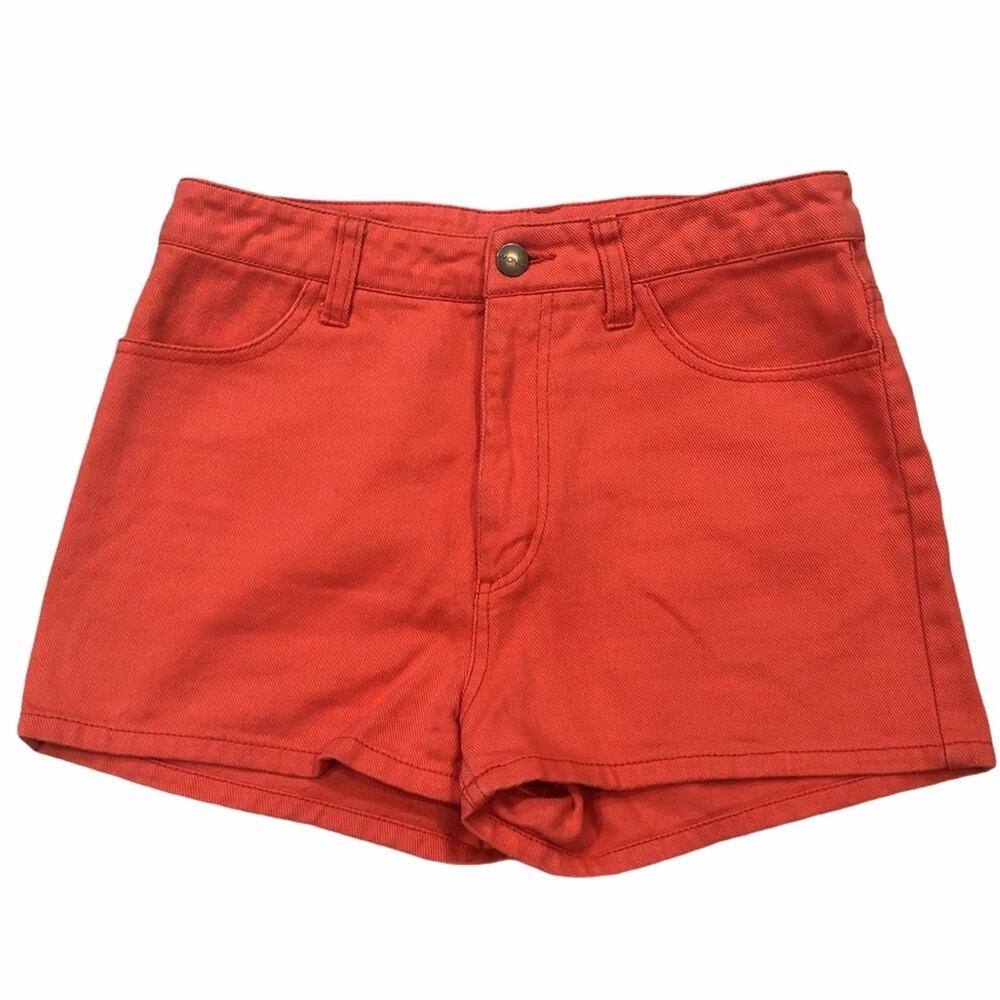 Monki ASOS Coral Denim Short Shorts Small